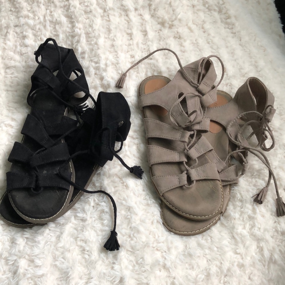 Old navy lace up sandals